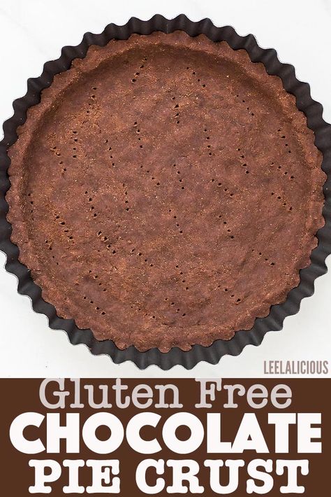 This gluten free chocolate pie crust is made from coconut flour and cocoa powder, resulting in a chocolate base for all your favourite fillings. It is the perfect low carb pastry to serve all of your vegan, keto, or gluten-intolerant friends and family. Chocolate Pie Crust Recipe, Paleoish Recipes, Gluten Free Chocolate Pie, Chocolate Pie Crust, Gf Sweets, Pie Crust Recipe Easy, Gluten Free Pie Crust, Coconut Flour Recipes, Pie Crust Recipe