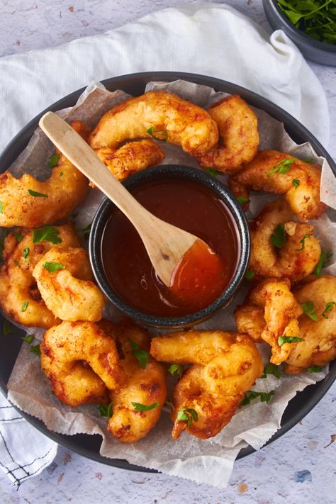 Crispy Beer Battered Shrimp Battered Shrimp Recipes, Vegan Recipes Gluten Free, Battered Shrimp, Beer Battered Shrimp, Shrimp Balls, Breaded Shrimp, Crispy Shrimp, Recipes Gluten Free, Beer Battered