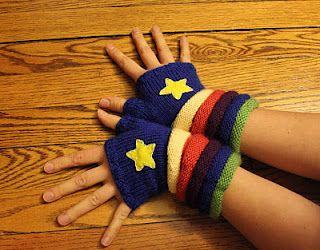 Silly Clothes, Crochet Fairy, Fingerless Mitts, Rainbow Bright, Rainbow Brite, Fingerless Mittens, Pattern Library, Rubber Stamp Art, Wrist Warmers