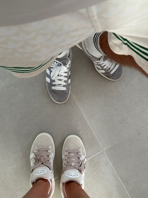 Beige Campus 00s, Adidas Campus 00s Beige, Adidas Campus 00s Grey, Campus 00s Grey, Beige Outfit, Gym Fits, Adidas Campus, Shoe Inspiration, Shoe Inspo