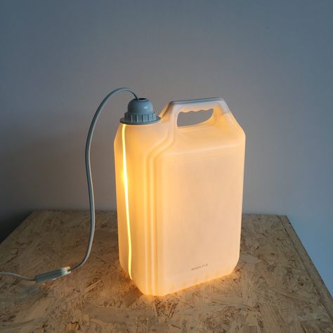 Original  Plastic Bottle Lamps  #design #lamp #plasticbottle #recycled Made from a used plastic wash powder bottle. I made a hole in the bottom to place the lamp.   ... Plastic Bottle Lamp, Diy Lamp Ideas, Recycled Lamp, Bottle Lamps, Recycle Design, Diy Lamps, Bottle Lamp, Industrial Lamp, Diy Lamp