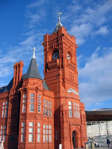 Cardiff Aesthetic, Cardiff Bay, Cardiff City, Wales Uk, Stories Ideas, Clock Tower, Brickwork, Cardiff, South Wales