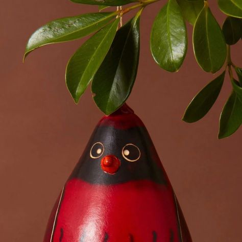 Cardinal Gourd Bird House - Walmart.com Cardinal Bird House, Gourd Christmas, Carved Gourds, Cardinal Design, Gourd Birdhouses, Marble Rolling Pin, Chickadee Bird, Pink Basket, Gourds Birdhouse