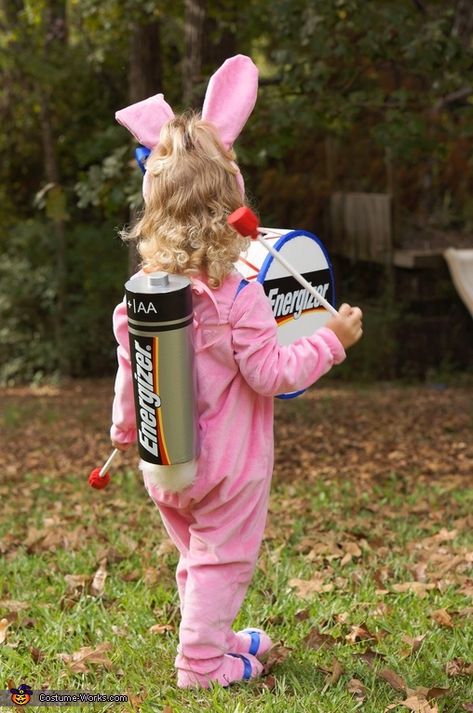 Cute Toddler Costumes Girl, Two Year Old Girl Halloween Costume, Energizer Bunny Costume Toddler, Diy Energizer Bunny Costume, Diy Toddler Costumes Girl, Halloween Costumes 1 Year Girl, Unique Toddler Halloween Costumes Girl, Two Year Old Halloween Costumes Girl, Energizer Bunny Costume