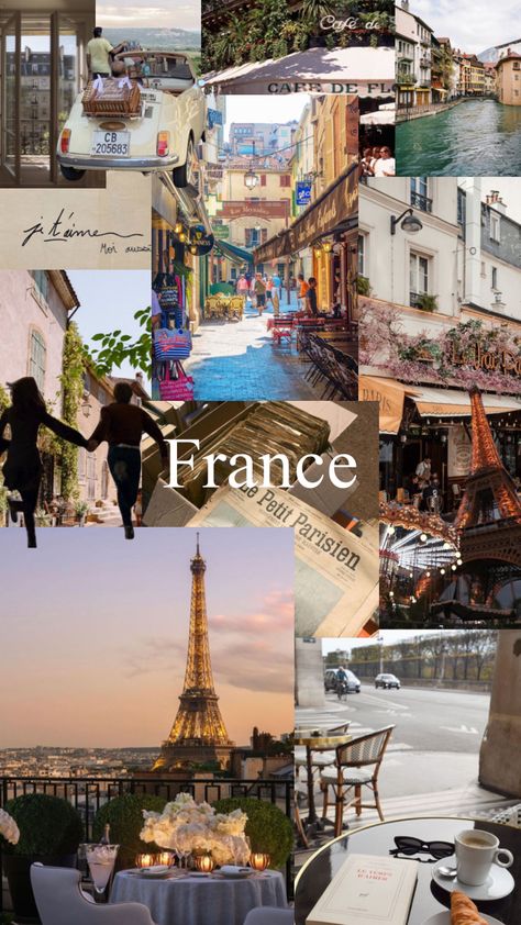 France Wallpaper, Beautiful Countries, Travel Collage, France Aesthetic, Cross Country Road Trip, Paris Images, Paris Pictures, Travel Wallpaper, Visit France