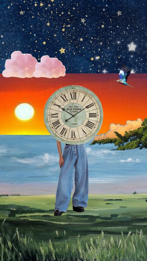 Clock Collage, Time Travel Art, Time Collage, Dream Abstract, Bakery Packaging Design, Dream Collage, Visual Library, Time Stood Still, Bakery Packaging