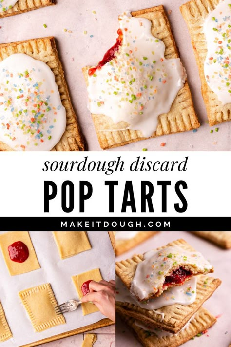 Looking for an easy breakfast recipe? Try these sourdough discard pop tarts. Simple to make and oh so tasty, they’re perfect for any morning. Visit makeitdough.com for more sourdough recipes. Little Spoon Farm Pop Tarts, Sourdough Brown Sugar Pop Tarts, Pantry Mama Sourdough Pop Tarts, Farmhouse On Boone Pop Tarts, Little Spoon Farm Sourdough Pop Tarts, Food To Make Camping, Sourdough Discard Turnovers, Sourdough Toaster Strudel Recipe, Sourdough Nilla Wafers