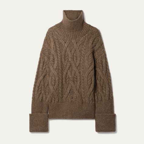 Zola Aran Cable Knit Sweater Chunky Oversized Sweater, Knitwear Inspiration, Winter Knitwear, Aran Sweater, Cable Ties, Cable Sweater, Knit Turtleneck Sweater, Ribbed Turtleneck, Looks Chic