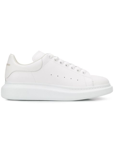 Alexander McQueen oversized sole sneakers - White Alexander Mcqueen Oversized Sneaker, Alexander Mcqueen Sneakers, Sole Sneakers, Leather Cap, Sneaker Brands, Roberto Cavalli, Sneakers White, Mens Shoes Sneakers, Leather Sneakers