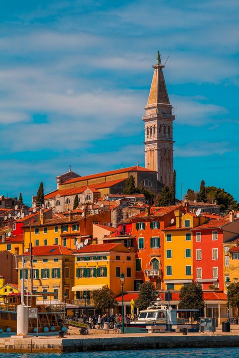 The Ultimate Guide to Rovinj, Croatia — One Way Ticket Croatia Architecture, European Bucket List, Rovinj Croatia, One Way Ticket, Adriatic Coast, Architecture Ideas, Colourful Buildings, Places Of Interest, A Perfect Day