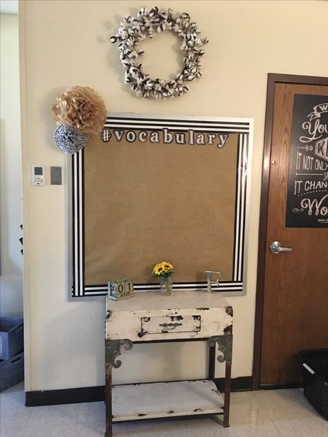 Cowhide Classroom Decor, Cow Print Classroom Theme, Farmhouse Classroom Door Ideas, Boho Farmhouse Bulletin Board, Farmhouse Classroom Decor Middle School, Classroom Decor Farmhouse, Plant Classroom, Sunflower Classroom, Cozy Classroom