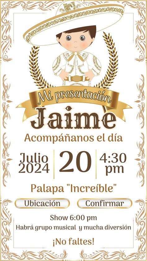 Contacto +52 7775003591 #invitaciondigital #invitacionescreativas #invitacionespersonalizadas #cumpleaños #fiestasinfantiles #fiestastematicas #charros #charrosmexicanos #presentacion #3años #Cumpleañospersonalizados #charro Charro Invitations, Bautizo Ideas, Baby Showers, Birthday Invitations, Baby Shower, Birthday, Quick Saves, Instagram