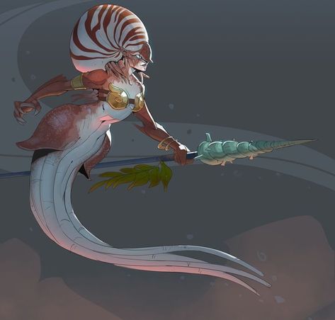 Hybrid Art, Humanoid Creatures, Concept Art Tutorial, Mermaids And Mermen, Alien Concept Art, Fantasy Races, Fantasy Creatures Art, Creature Concept Art, Mermaid Art