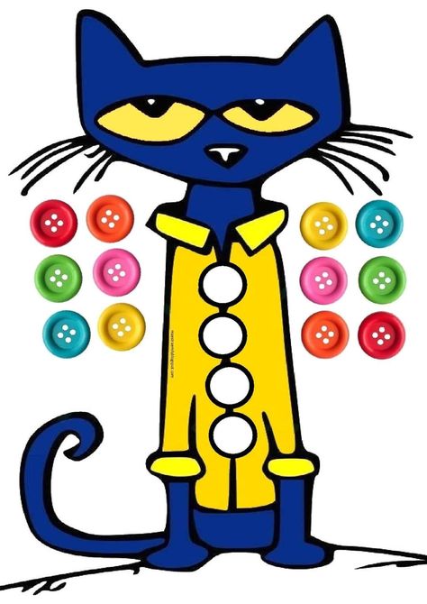 Pete The Cat Groovy Buttons Craft, Pete The Cat Activities For Preschoolers, Prek Books, Pete The Cat Buttons, Pete The Cat Art, Pete The Cat Costume, Cake Minecraft, Cat Template, Lama Lama