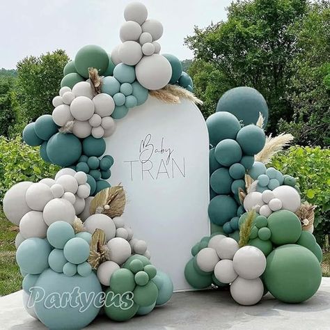 Amazon.com: Dusty Blue and Green Balloon Garland - Double Stuffed Sage Green Teal White Matte Balloons Olive Slate Blue Boho Balloon Arch Kit for Baby Shower Neutral Birthday Bridal Party Decoration : Toys & Games Blue And Green Balloon Garland, Boho Balloon Arch, Baby Shower Verde, Matte Balloons, Green Balloon Garland, Teal Balloons, Baby Shower Boho, Balloon Arch Kit, Its A Boy Balloons