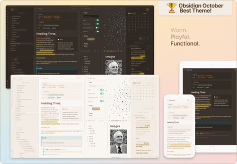 Obsidian Organization, Obsidian App Aesthetic, Obsidian Note Taking, Obsidian App Ideas, Obsidian Layout, Obsidian Notes Template, Obsidian Notes Aesthetic, Onenote Aesthetic, Note Taking Template Aesthetic