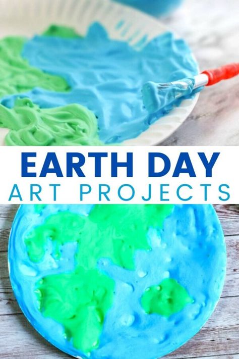 This Earth Day Paper Plate Craft with free Earth Template is a fun way to let your child make and visualize the Earth! Plus, it's a fun sensory activity, too! Earth Day Puffy Paint Art is a great activity and makes a perfect Earth Day Idea for Kids. Puffy Paint Art, Earth Template, Toddler Spring Activities, Earth Day Art, Easter Activities For Toddlers, Earth Activities, Diy Toddler Toys, Paper Plate Craft, Spring Toddler