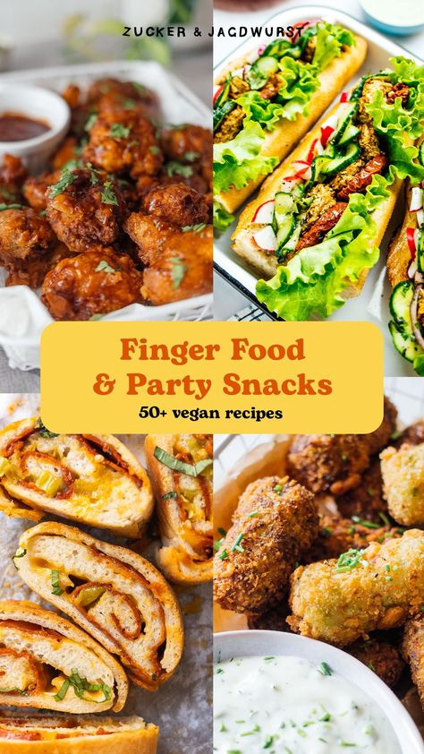 You're hosting a Super Bowl party and you're still looking for the perfect snacks and finger food to serve? We have put together a small collection of vegan recipes that will definitely be an eye-catcher on your buffet. Try it out! Vegan Finger Food Easy, Vegan Party Finger Foods, Easy Vegan Snacks For Party, Vegan Appetizers Easy Finger Food, Party Fingerfood Ideas Vegan, Vegan Pizza Rolls, Vegan Mushroom Burger, Vegan Fish And Chips, Vegan Flatbread