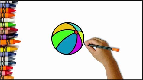 How to Draw a Beach Ball How To Draw A Beach Ball, Beach Ball Drawing, Colouring For Kids, Drawing Colouring, Video Drawing, Ball Drawing, Beach Ball, To Draw, For Kids