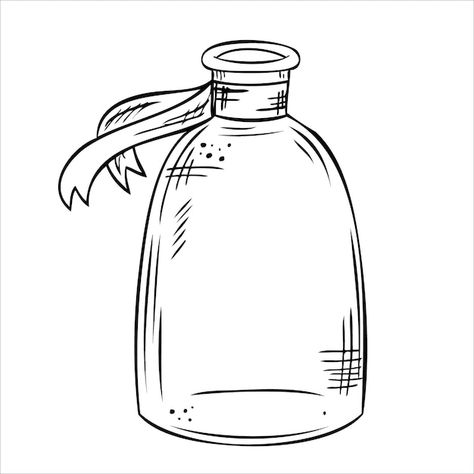 Isolated vector bottle line art empty tr... | Premium Vector #Freepik #vector #poison-bottle #elixir #potion-bottle #potion Potion Bottle Line Art, Bottle Line Art, Colouring Outline, Poison Bottle, Bottle Drawing, Old Paper Background, Bottle Picture, Halloween Bottles, Magic Bottles