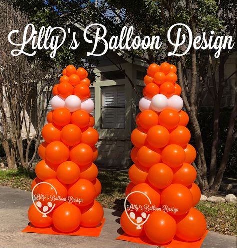 Traffic Cone Balloon Column, Construction Cone Balloon, Construction Birthday Party Balloons, Construction Theme Balloon Arch, Construction Theme Balloons, Construction Balloon Arch, Construction Pep Rally, Construction Balloons, Construction Zone Party