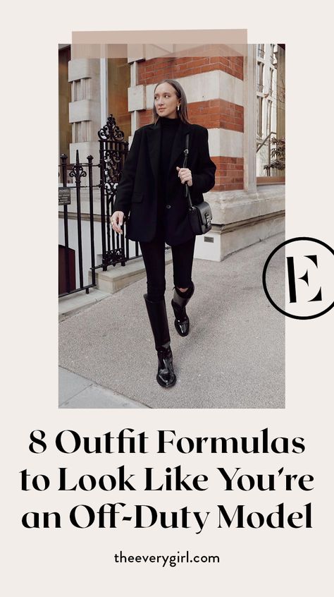 Plain Hoodie Outfit, Elegant Rocker Outfit, Edgy Dress Outfit, How To Dress Like A Model, Black Hoodie Outfit, Black Turtleneck Outfit, Off Duty Model, Rocker Outfit, Edgy Dress