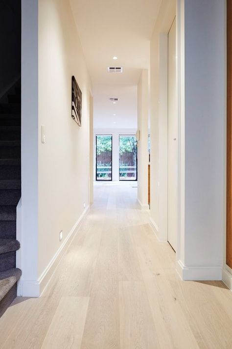 Continuous Flooring Throughout House, Light Beige Flooring, Timber Floor Bedroom, Light Timber Flooring, Washed Oak Flooring, Light Oak Flooring, White Wash Oak Floor, Wide Plank White Oak Floors, Light Flooring