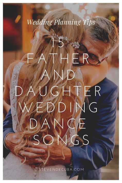 One of my favourite parts of the day is the father and bride dance. There’s something so special about that moment that, if I have to be honest, it never fails to bring a tear to my eyes.   Here's a list of the best 15 Father and Daughter Wedding dance songs. Father And Daughter Wedding, Father And Bride, Father Daughter Wedding Songs, Reception Songs, Father Daughter Wedding Dance, Father Daughter Songs, Bride Dance, Father Songs, Father Daughter Wedding