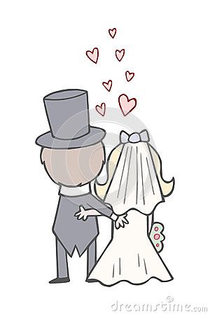 Wedding Bride and Groom Backs Wedding day cute cartoon Groom Cartoon, Bride And Groom Cartoon, Kids Table Wedding, Cartoon Sketch, Simple Bride, Wedding Bride And Groom, Wedding Painting, Cute Cartoon Images, Cartoon Sketches