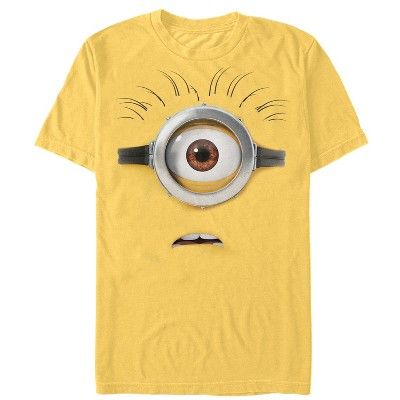 Learn a little Minionese with the help of the Despicable Me Minion T-Shirt! Your favorite banana-loving henchmen, the Minions, can't take their eyes (or eye) off of these hilarious Despicable Me shirts! Become one of Gru's sidekicks and sing the Minions' favorite "Babababa... potato" song all day long with a cool Minion tee today. Funny Yellow Tops With Funny Print, Toner Video, Halloween Minions, Minions Shirt, Universal Studios Outfits, Minion T Shirt, Minion Outfit, Minion Costume, Minion Shirts