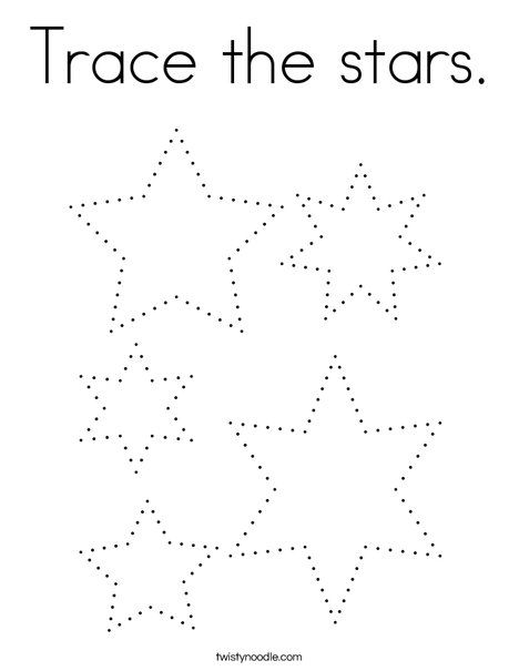 Trace the stars Coloring Page - Twisty Noodle Star Worksheet, Preschool Prewriting, Shape Worksheets For Preschool, Shape Activities Preschool, Twisty Noodle, Preschool Tracing, Star Coloring Pages, Kids Worksheets Preschool, Free Preschool Worksheets