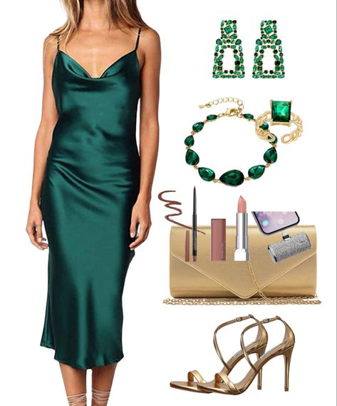 Holiday Dress | Holiday Party | Holiday Party Outfit | Holiday Dress Amazon | Earrings | Gold Earrings | Statement Earrings | Green Dress | Holiday Dress Green | Slip Dress | Shoes | Heels | Gold Heels | Clutch Purse | Makeup | Lipstick | Lip Combo | Gift Guide | Gifts for Her | Amazon Fashion | Amazkn Holiday Outfit | Christmas Party | Christmas Party Dress | Formal Dress | Wedding Guest Dress | Shop the Look | Outfit Ideas