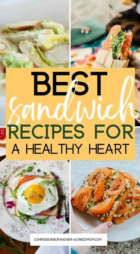 Low Cholesterol Sandwiches, Healthy Tomato Sandwich, Heart Healthy Diet Recipes Dinners, Easy Healthy Dinner Sandwiches, Cholesterol Friendly Sandwiches, Heart Healthy Lunches On The Go, Healthy Heart Breakfast, Heart Healthy Lunch Ideas For Work, Easy Heart Healthy Lunch Ideas