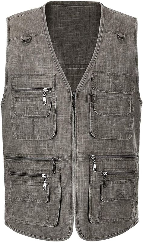 Mens Utility Vest, Photography Vest, Military Style Vest With Pockets For Streetwear, Mens Outdoor Vest, Military Style Vest For Hiking, Multi Pocket Vest, Safari Vest, Mens Vest Casual, Outdoor Vest