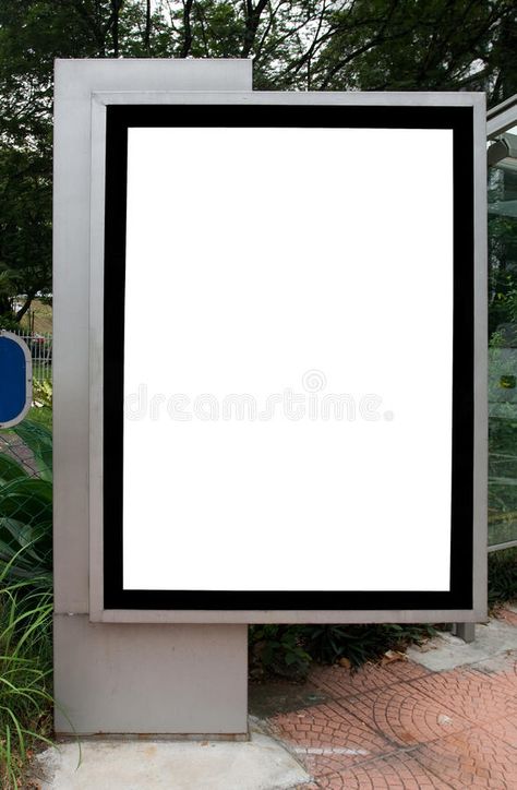 Blank billboard. Display at sidewalk with clipping path for your advertising , #sponsored, #Display, #billboard, #Blank, #sidewalk, #advertising #ad Sidewalk Advertising, Blank Billboard, About Blank, Logo Templates, Stock Photography, Photo Image, Stock Photos