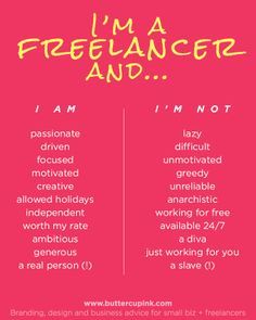 I am a freelancer Freelancer Quotes, Social Media Checklist, Introducing Yourself, Wit And Delight, F Word, Freelance Social Media, Introduce Yourself, Freelance Web Developer, Business Jobs