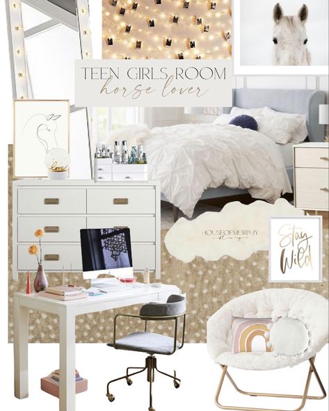 Horse Themed Room Ideas, School Age Bedroom Ideas, Modern Horse Theme Bedroom, Girls Equestrian Bedroom, Teen Horse Bedroom Ideas, Boho Horse Bedroom, Horse Room Ideas For Girls Kids, Equestrian Bedroom Ideas, Equestrian Girls Bedroom