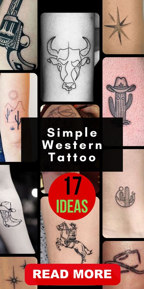 Immerse yourself in the world of simple Western tattoos with meaning, offering a deeper layer of symbolism to the iconic imagery of the wild west. These designs capture the essence of cowboy life and Western culture while also conveying a personal significance, resulting in tattoos that hold a special meaning for you. Whether you opt for classic Western symbols or more unique motifs, each tattoo tells a story that resonates on a personal level. Western Star Tattoo, Western Name Tattoos, Southwest Tattoo Design, Western Wrist Tattoos For Women, Cowgirl Art Wild West, Western Tattoos With Meaning, Tiny Western Tattoos For Women, Lainey Wilson Tattoo, Rodeo Tattoos For Women