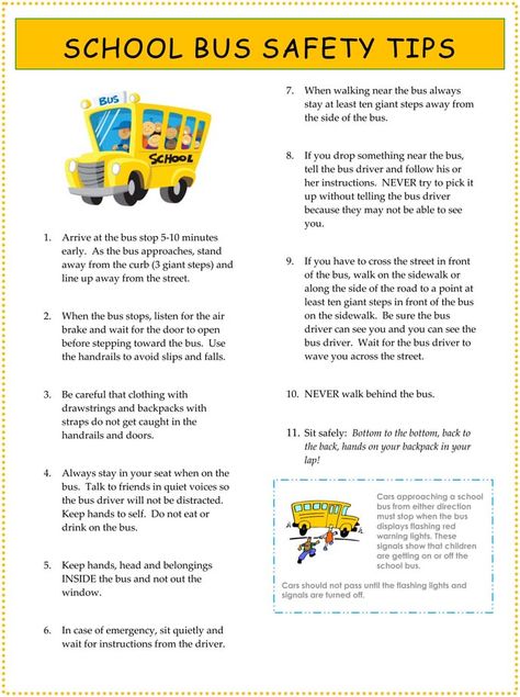 With School back in session for most kids be sure to share these bus safety tips to keep them all safe this school year. Bus Rules, Evs Project, Safety Worksheets, Happy Bus, School Bus Driving, Bus Information, Safety Patrol, School Bus Safety, Bus Safety