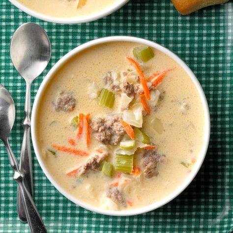 Best Ground Beef Recipes, Soup With Rice, Cheese Burger Soup Recipes, Rice Soup Recipes, Beef Soup Recipes, Soup With Ground Beef, Cheeseburger Soup, Meatball Soup, Wild Rice Soup