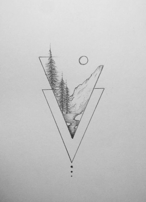 Ski Inspired Tattoo, Triangle Tattoo With Mountains, Male Line Tattoo, Woman Tricep Tattoo, Hip Tattoos Women Mountain, Rafting Tattoo Ideas, Spine Tattoos For Women Mountains, Mountain Tattoo Spine, Small Wilderness Tattoo