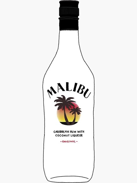 Malibu Alcohol, Malibu Bottle, Beer Pong Table Diy, Diy Beer Pong Table, Custom Beer Pong Tables, Malibu Drinks, Shark Painting, Dorm Room Art, Bottle Drawing