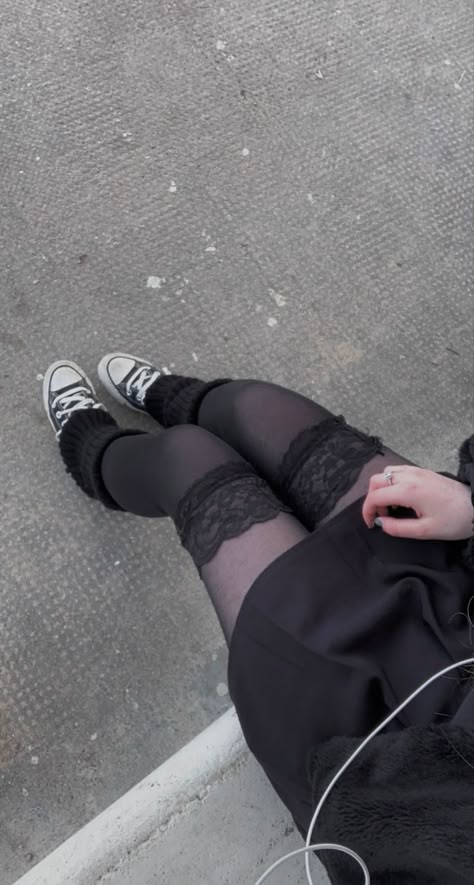 black lace shoes converse school outfits winter socks aesthetic #outfits style #grunge skirt School Outfits Winter, Black Lace Shoes, Socks Aesthetic, Grunge Skirt, Lace Shoes, Shoes Converse, Winter Socks, Outfits Winter, Aesthetic Outfits