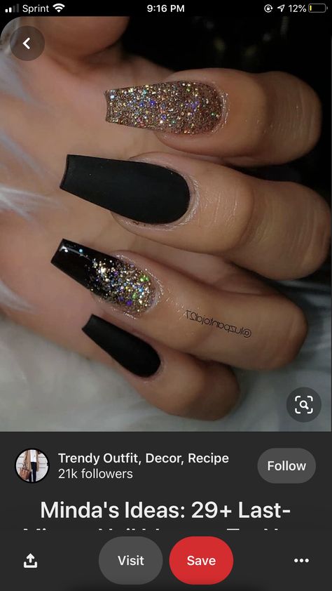 Winter Formal Nails, Dark Acrylic Nails, 21st Birthday Nails, Gold Gel Nails, Formal Nails, Stylish Nails Designs, Glow Nails, Acrylic Nails Coffin Short, Winter Formal