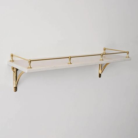 Quality Solid Brass Gallery Shelf Rails starting fro only £8.00. Gallery rails are commonly attached on top of shelving, cabinets and mantles as a decorative detail while also preventing any items from falling. They are most commonly found in kitchens as a practical and stylish addition to shelving. Shop Gallery Rails Gold Shelf Brackets, Brass Gallery Rail, Shelf Rail, Gallery Shelf, Gallery Shelves, Gallery Rail, Gold Shelves, Satin Brass, Display Cabinet