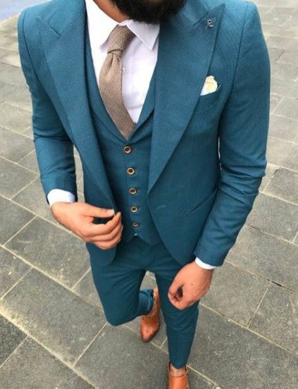 Teal And Gray Groomsmen Attire, Men’s Teal Suit, Teal Groomsmen Attire, Beach Wedding Groom Attire, Blue Groomsmen Suits, Mens Tux, Green Suit Men, Summer Chic Outfit, Teal Suit