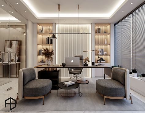 Luxurious Modern Office :: Behance Office Interior Design Woman, Modern Minimalist Office Design, Luxury Modern Office Design, Boss Cabin Design Office, Luxury Office Interior Ceo, Minimalist Office Interior Design, Boss Office Interior Design Luxury, Office Luxury Design, Modern Office Decor Business