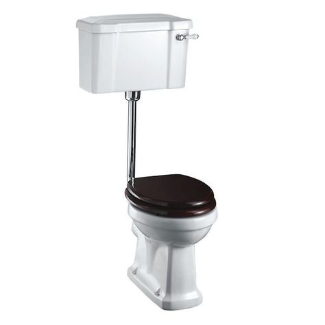 Burlington Rimless Close Coupled Pan and Cistern | OFB Edwardian Bathroom, Modern Traditional Bathroom, Burlington Bathroom, Low Level Toilet, Traditional Toilets, Bathroom Suites, Bathroom Supplies, Traditional Bathroom, Shower Systems