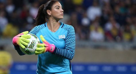 USA goalie Hope Solo rips  Sweden after loss - “I thought that we played a courageous game,” Solo said via Grant Wahl of FOX Sports. “I thought we had many opportunities on goal. I think we showed a lot of heart. We came back from a goal down. I’m very proud of this team, but I also think we played a bunch of cowards. The best team didn’t win today. I strongly believe that. I think you saw American heart. You saw us give everything we had today.”  Sportsnet.ca Hope Solo, Soccer Goalie, Shoulder Surgery, Football Tournament, Us Soccer, Women’s Soccer, Rio Olympics, Soccer Match, Soccer Stars