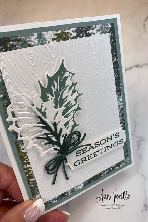 Christmas Scent, Boughs Of Holly, Christmas Leaves, Poinsettia Cards, Stamped Christmas Cards, Christmas Table Decor, Simple Christmas Cards, Leaf Cards, Christmas Favors